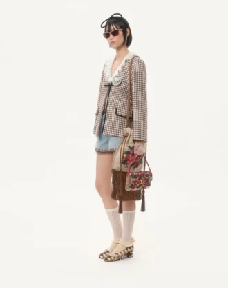 Valentino Garavani Nellcôte Alice brodert veske med frynser