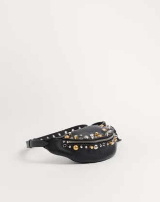 Valentino Garavani Nellcôte belteveske i kornet kalveskinn