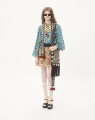 Valentino Garavani Nellcôte brodert skulderveske med frynser