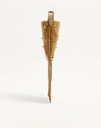 Valentino Garavani Nellcôte liten skulderveske i semsket skinn med frynser