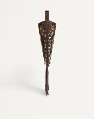 Valentino Garavani Nellcôte skulderveske i jacquardstoff med frynser