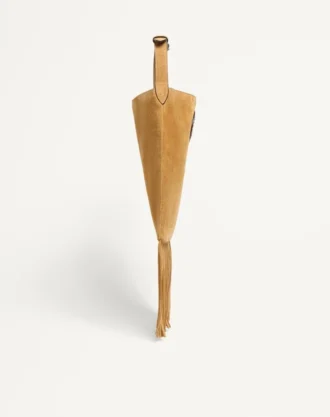 Valentino Garavani Nellcôte skulderveske i semsket skinn med frynser