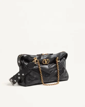 Valentino Garavani Panthea skulderveske i nappa med chevronmønster