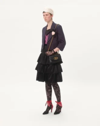 Valentino Garavani Vain liten skulderveske i krokodilleskinn