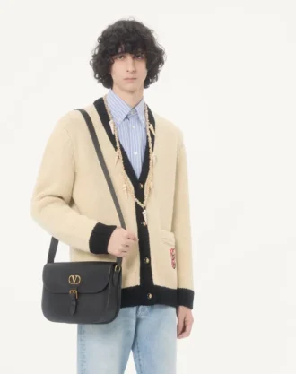 Valentino ullcardigan med brodert VG