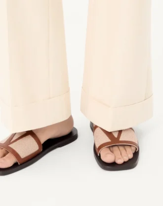 Viva Superstar Slide Sandal i kanvas og nappa