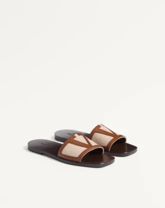Viva Superstar Slide Sandal i kanvas og nappa