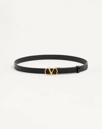 Vlogo Signature Belt i skinnende kalveskinn 20 mm