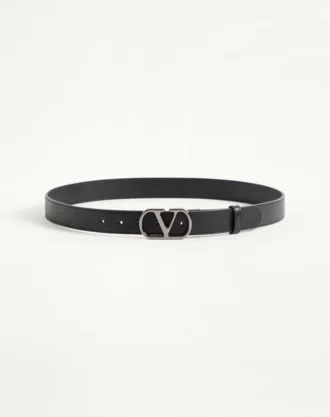VLogo Signature Belt i skinnende kalveskinn 30 mm