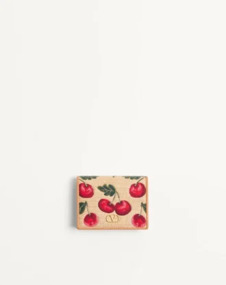Vlogo Signature Cherryfic Jacquard Raffia Wallet