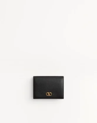 VLogo Signature Grainy Calfskin Wallet