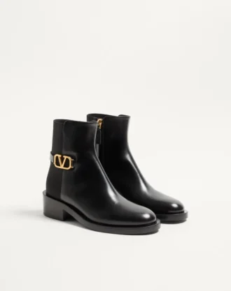 Vlogo Signature kalveskinn ankelstøvler 30 mm