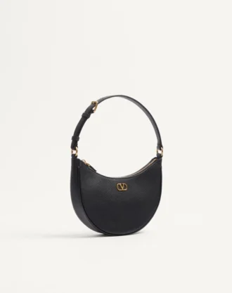 Vlogo Signature Mini Hobo-veske i kornet kalveskinn