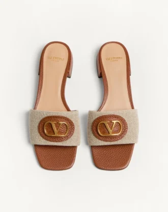 Vlogo Signature Slide Sandal i lerret 20 mm