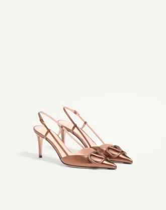 Vlogo Signature Slingback Pump i laminert nappa-lær 80 mm